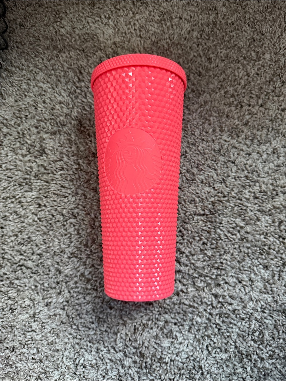 Starbucks Bright Coral Studded Tumbler